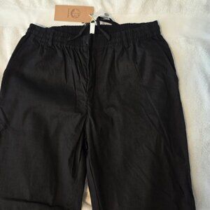 Mens 34 waist/32 inseam, black linen blend pants, new with tags